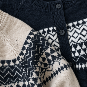 Cardigan à col rond boutonné pour filles, motif Fair Isle, jacquard nordique, <span class=keywords><strong>pull</strong></span> de <span class=keywords><strong>Noël</strong></span> pour enfants, vente en gros personnalisée - Product Image 5