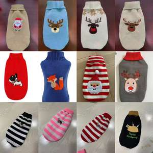 Suéter para mascotas, suéter de cuello alto para perros con patrón bordado, ropa para mascotas, suéteres cálidos de invierno para gatos y perros - Product Image 2