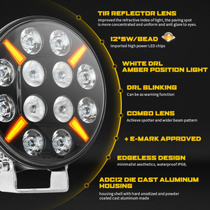 140W 24V dẫn ánh sáng tại chỗ 4x4 9 inch Vòng phụ trợ lái xe làm việc đèn không thấm nước IP68 điều kiện mới cho xe tải offroad ATV UTV - Product Image 2
