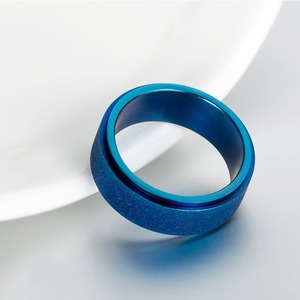 Stainless Steel Brushed Rotating <b>Ring</b> Titanium Steel Plated K Gold Stress Relieving Jewelry Unisex Gift Fashion <b>Rings</b> - Product Image 4