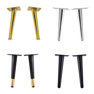 Sofa Legs 100mm - 300mm Iron Tapered Decoration Support Hardware Gold Brass Steel Furniture Feet Chrome Cabinet Metal Sofa Legs