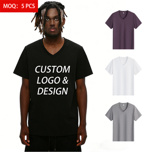 <span class=keywords><strong>T</strong></span>-<span class=keywords><strong>shirt</strong></span> <span class=keywords><strong>col</strong></span> <span class=keywords><strong>V</strong></span> tricoté 220 GSM de haute qualité pour <span class=keywords><strong>homme</strong></span>, personnalisable avec logo ODM, vente en gros, antibactérien, absorbant la transpiration, respirant, é<span class=keywords><strong>t</strong></span>é - Product Image 1