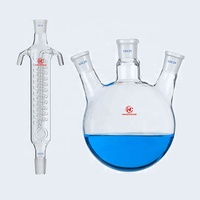 Pièces de verrerie de laboratoire Contrôle de débit sous vide Adaptateur en verre à 3 voies