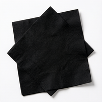 Serviettes en papier jetables épaisses de qualité supérieure pour réceptions de mariage, fêtes d'anniversaire, hôtels, serviettes de table noires pour bars, mariages et événements.