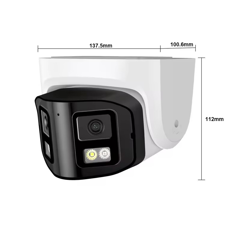 4MP Dual Lens 180 Degree Panoramic PoE IPC Security Camera ColorVu IP66 Dome Full Color 4MP CCTV Camera Two Way Audio Outdoor · image 1