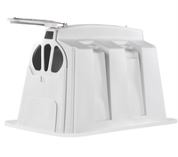 Terrui1250 Abri pour veau en LLDPE rotomoulé avec grandes fenêtres de ventilation arrière pour l'élevage individuel des veaux dans les fermes laitières