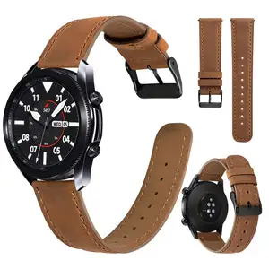 High Quality PU Leather Watch Strap 22mm Leather Watch Strap Belt Classic Watch With Strap Leather Wristbands Women Men