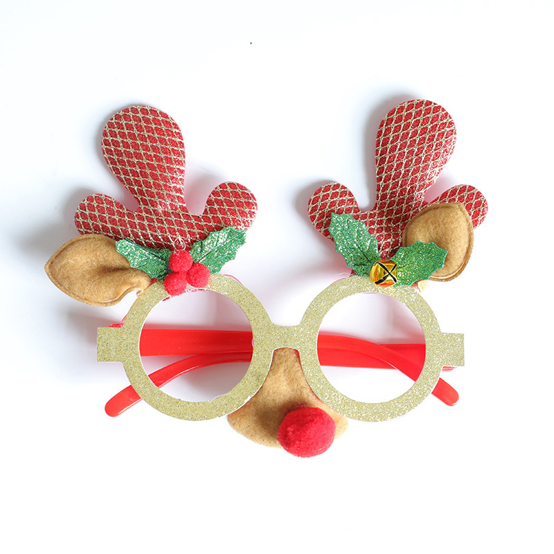 Plaid snowflake glasses red