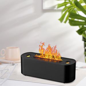 Humidificateur ultrasonique à flamme bleue électrique, LED 7 couleurs, alimentation USB, design méduse blanc et noir, usage domestique, garantie 1 an - Product Image 3