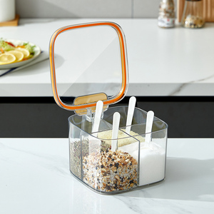 Кухонные приспособления для специй, герметичный ящик для специй, 4 решетки, коробка для приправ с ложкой - Product Image 4