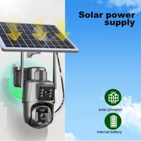 Kamera Keamanan Luar Ruangan Eseecloud 4K 8MP WiFi 4G SIM Card PIR Alarm Rekam 24 Jam Pelacakan Manusia Pan-Tilt CMOS Tenaga Surya