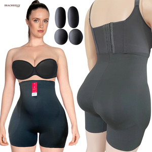 Funda delgada sin costuras de cintura alta, almohadillas para glúteos y cadera, pantalones cortos moldeadores, Gaine Ventre, potenciador de cadera, levantador de glúteos, vientre plano - Product Image 4