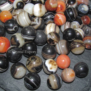 Perles rondes en agate naturelle 15-20mm polies pour la fabrication de bracelets, boule de shardonix naturelle faite à la main 15-20mm, cristal export - Product Image 3