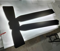 Lettres en métal rétroéclairées personnalisées YIJIAO, lettres en acier inoxydable avec éclairage halo pour les devantures de magasins et les centres commerciaux