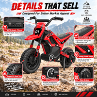 Moto électrique pour enfants haute puissance 24V, grande taille, tout-terrain, avec freins à disque et pneus anti-crevaison