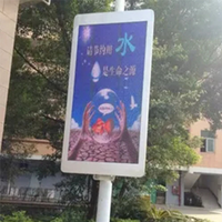 Meilleure vente de poteau lumineux LED publicitaire écran d'affichage contrôle intelligent sans fil poteau de rue extérieur écran LED d'affichage