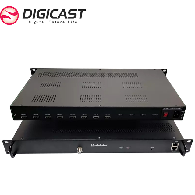 HD Modulator Digital  4 8 HDM I to RF DVB T DVB C ISDBT CATV Broadcasting Equipment