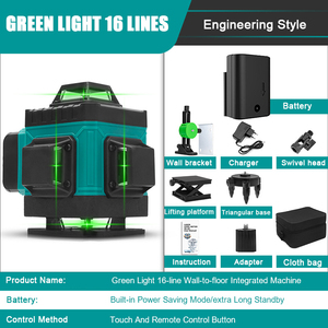Mini <span class=keywords><strong>nivel</strong></span> láser Horizontal y Vertical Láser verde China Top Factory <span class=keywords><strong>Nivel</strong></span> láser 16 líneas <span class=keywords><strong>Nivel</strong></span> láser verde - Product Image 6