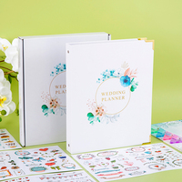 Agenda de mariage personnalisé avec couverture en PP, reliure spirale, non daté, carnet complet pour la mariée avec boîte cadeau