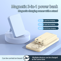 Chargeur de batterie sans fil magnétique avec batterie sans fil magnétique fine, chargeur rapide 22,5 W, batterie externe 10000 mAh
