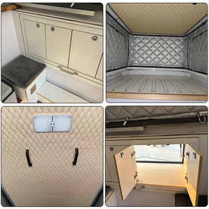 Caisse arrière grise de forme spéciale pour pick-up, aménagée en espace de vie pour voyages en autonomie et camping en extérieur, modification de coffre de véhicule - Product Image 6