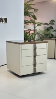 FANWULI Nouvelle Arrivée Table de Toilette de Luxe en Placage Noyer Noir avec Tiroirs Multiples pour Bijoux et Maquillage, Meuble de Chambre
