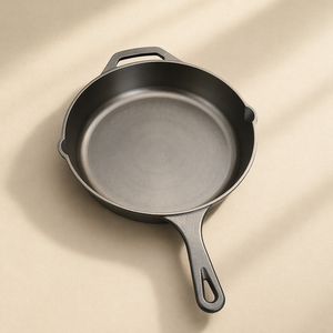 Poêle en fonte de 10 pouces, pré-assaisonnée, surface lisse et polie, antiadhésive, pour les feux de camp, les cuisinières et les fours - Product Image 1