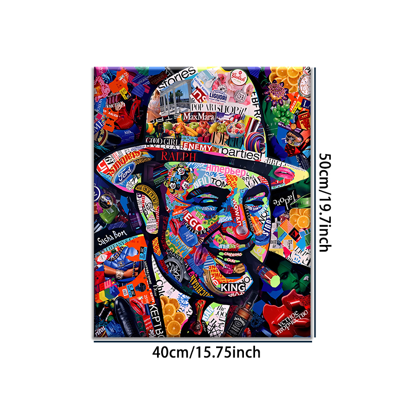 Collage Pop Art Canvas Spray Painting
