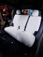 Housses de sièges de voiture en cuir sport sur mesure de luxe pour Tesla Model X 5 places, housses de sièges avant et arrière, accessoires de voiture