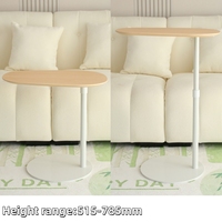 Table basse ADA en MDF avec vérin à gaz, hauteur réglable, compatible ordinateur portable, durable, cadre métallique moderne pour salon, chambre, appartement