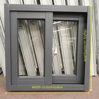 Ventana Corredera de Aluminio Integrada con Barras de Seguridad y Mosquitera, Moderna, Antirrobo e Insonorizada para Hotel o Villa