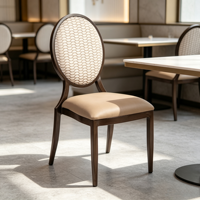 Chaise de restaurant de luxe à cadre en aluminium, confortable, style ferme, pour salle à manger, décoration de fête, chaise dorée à dossier en O pour événements de mariage