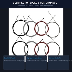 Cable de Repuesto para Cuerda de Saltar de Velocidad OEM, Multicolor, 3M, Recubierto de Acero Antiabrasión, para Saltos Dobles - Product Image 6