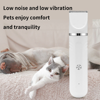 4 en 1 Kit de toilettage pour animaux de compagnie rechargeable et sans bruit Tondeuse à cheveux électrique sans fil pour enlever les ongles des chiens et des chats Tondeuse à cheveux