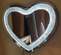 Usine Offre Spéciale Écrasé Diamant Ange Aile Miroir Mural Décoration