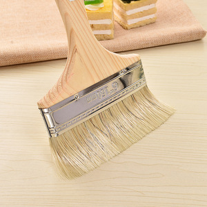 Nylon Bristle Paint <b>Brush</b> Wooden Handle 1 3 6 Inch Flat Wall Paint <b>Brush</b> For DIY Hardware Use - Product Image 3