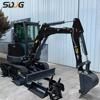 Livraison Gratuite Mini-Excavatrice sur Chenilles 3,5 Tonnes avec Moteur EPA, Petite Machine de Terrassement