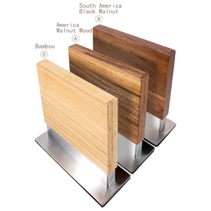 <span class=keywords><strong>Bloc</strong></span> à couteaux magnétique en <span class=keywords><strong>bois</strong></span> de noyer neuf, support magnétique en <span class=keywords><strong>bois</strong></span> double face avec base en acier inoxydable - Product Image 5