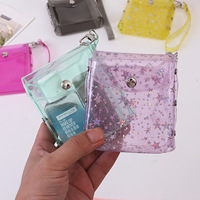Sac de rangement personnalisé pour rouge à lèvres à paillettes, sac carré en PVC pour poupée, porte-clés, sac de rangement pour écouteurs et brillant à lèvres