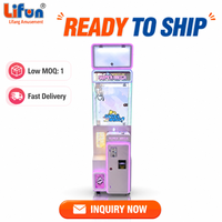 LIFUN Super Mega Mini Machine à griffes personnalisable avec éclairage LED, distributeur de prix, prise universelle pour divertissement familial