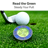 Alat Bantu Putting Golf Green Reader Slope, Penanda Bola Level Gelembung, Paduan Seng, Ringan, Tahan Lama, Presisi Tinggi, Aksesoris Golf, Hadiah