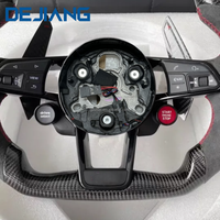 Volant en cuir, simili daim et fibre de carbone personnalisé pour Audi, nouvelle version avec bouton de démarrage, compatible R8 TT RS RS3 456 A4 A6 Q3 Q5 Q7