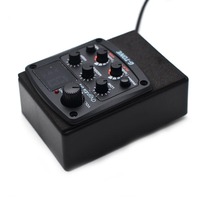 Cherub G-Tone Series Préampli guitare acoustique GT-6 micro piézo Égaliseur égaliseur 3 bandes avec REVERB/CHORUS/Delay/Wide et accordeur LED Bl