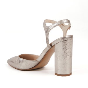 Chaussures pour femmes D'Orsay Sandale à talon fronde Sangle arrière Fermeture à boucle Bout pointu Talon épais - Product Image 4