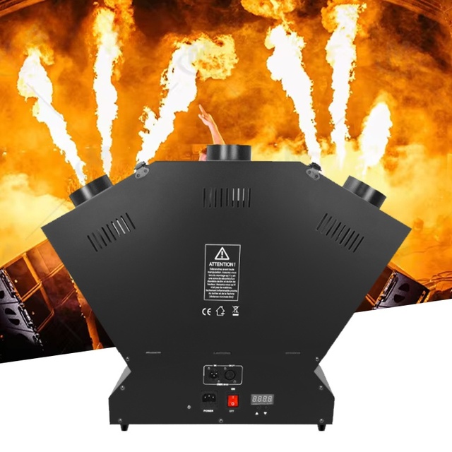 3 Heads Fire Machine DMX Flame Thrower Machine Special Effect Equipment for Stage Events