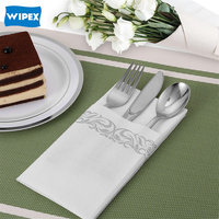 Paquet de serviettes écologiques Airlaid Serviettes en papier de soie pour invités Tissu comme une serviette en lin avec logo imprimé