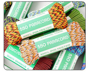 Cordon de parachute 550 série Dot, corde d'extérieur 100% polyester, 7 brins, 4 mm, <span class=keywords><strong>bracelet</strong></span> tressé, corde de 31 m, équipement d'extérieur EDC - Product Image 4