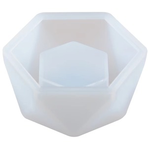 Maceta para Plantas Suculentas, Mini Maceta Geométrica de Silicona con Forma de Diamante Octagonal, Molde para Macetas Pequeñas - Product Image 4