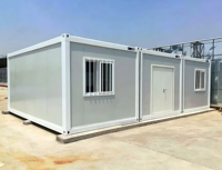 Maison conteneur préfabriquée détachable de 20 pieds, bâtiment modulaire portable pour habitation et bureau