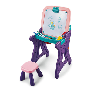 Giocattolo Multifunzionale 2 in 1 per Bambini: Lavagna Cancellabile e Tavolo per Disegno, Pittura e Apprendimento Artistico - Product Image 1